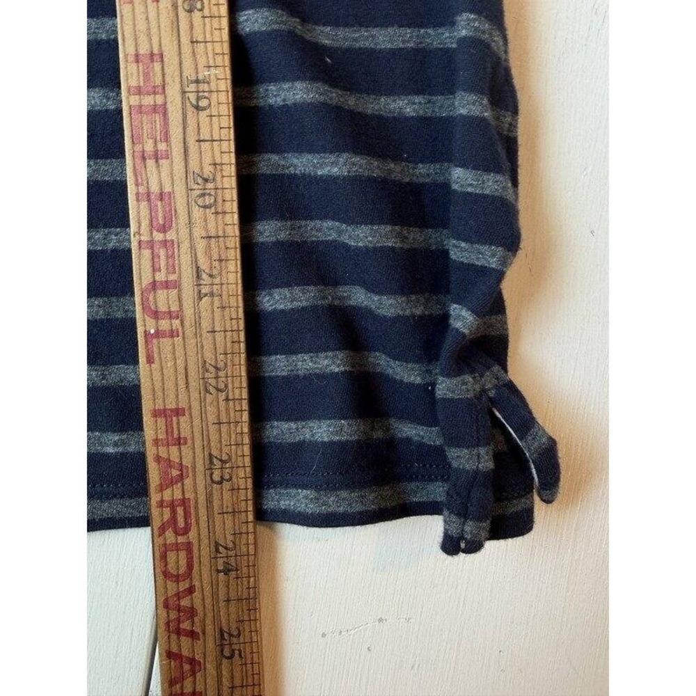 Boden Breton Striped Long‎ Sleeve Cotton Shirt Black Gray Size 14 - Picture 8 of 9
